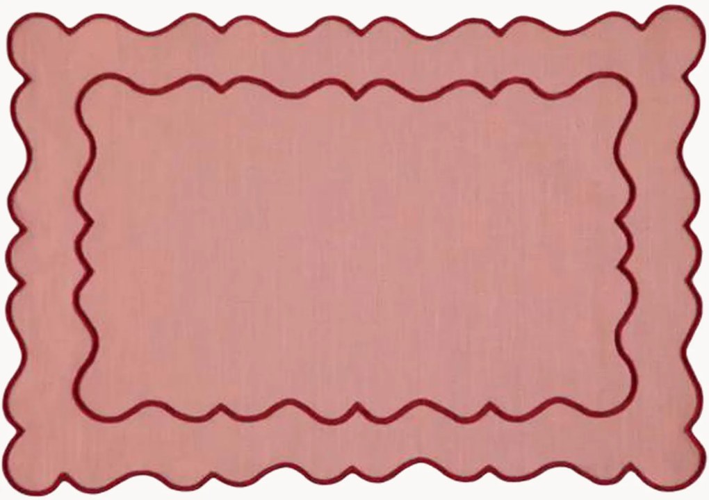Tovaglietta americana con bordo ricamato Ondulado