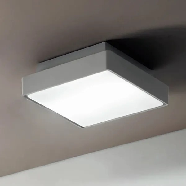 Plafoniera per esterni 30x30 cm in Abs Grigio PICCA