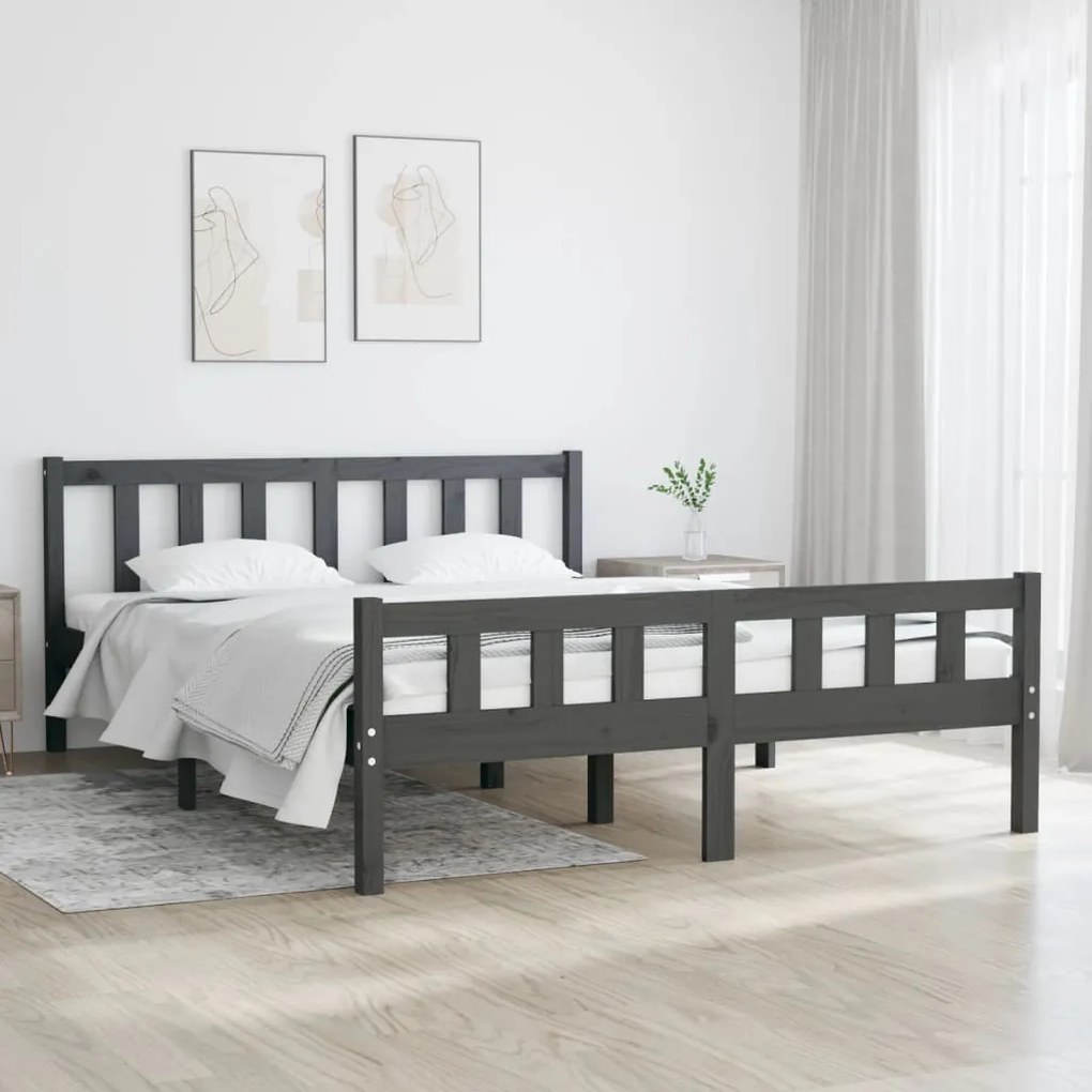 Giroletto Grigio İn Legno Massello 140x190 Cm /