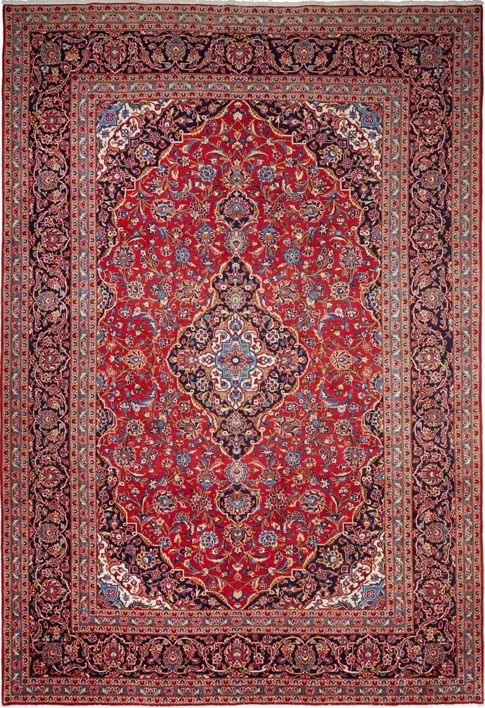 Kashan Tappeto persiano 250x370 Rosso (Iran) Annodato A Mano