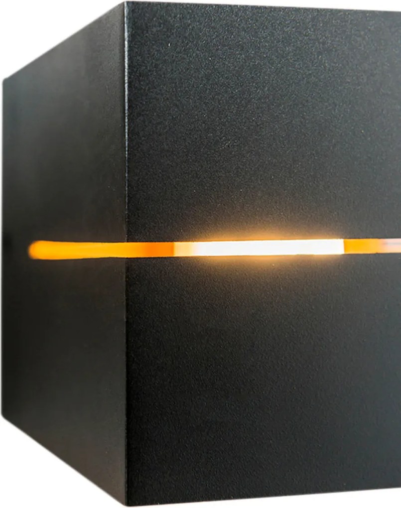 Lampada da parete intelligente nera con oro 9,7 cm Incl. WiFi G9 - Transfer Groove
