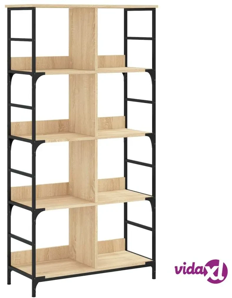 Libreria In Kit Scaffale Ufficio Rovere Effetto Legno 45x25x138