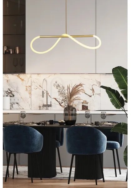 Lampadario LED a sospensione su cavo SUPREME LED/18W/230V 80 cm oro