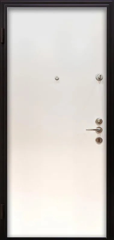 Porta blindata MASTER Halt L 90 x H 210 cm in melaminico noce/bianco, apertura spingere a destra, falso telaio incluso