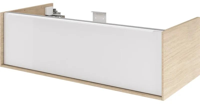 Mobile da bagno sotto lavabo Neo marrone laccato lucido L 105 x H 32 x P 48 cm 1 cassetto, lavabo non incluso