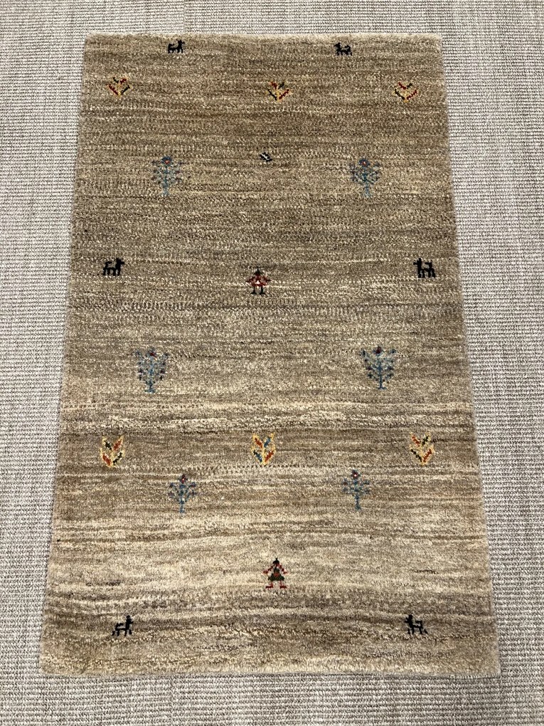 Gabbeh Tappeto 110x70 Marrone (Iran) Annodato A Mano
