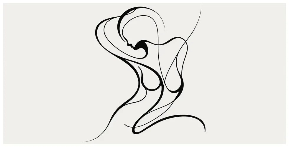 Quadro su tela – Curve artistiche di donna