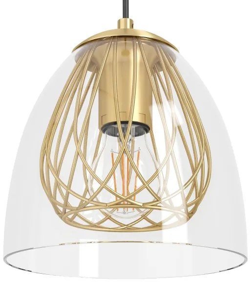Eglo 390037 - Lampadario a sospensione con filo JAZMINIA 1xE27/40W/230V oro