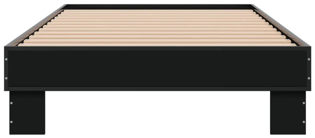 Giroletto nero 100x200 cm in legno multistrato e metallo