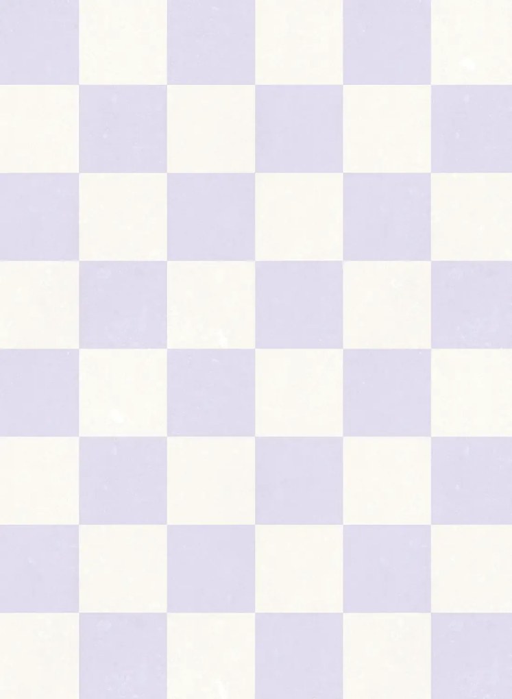 Rebel Walls Carta da parati panoramica Chess - Lilac