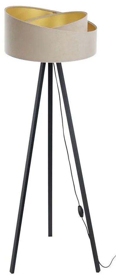 Lampada da terra GALAXY 1xE27/60W/230V beige/wenge