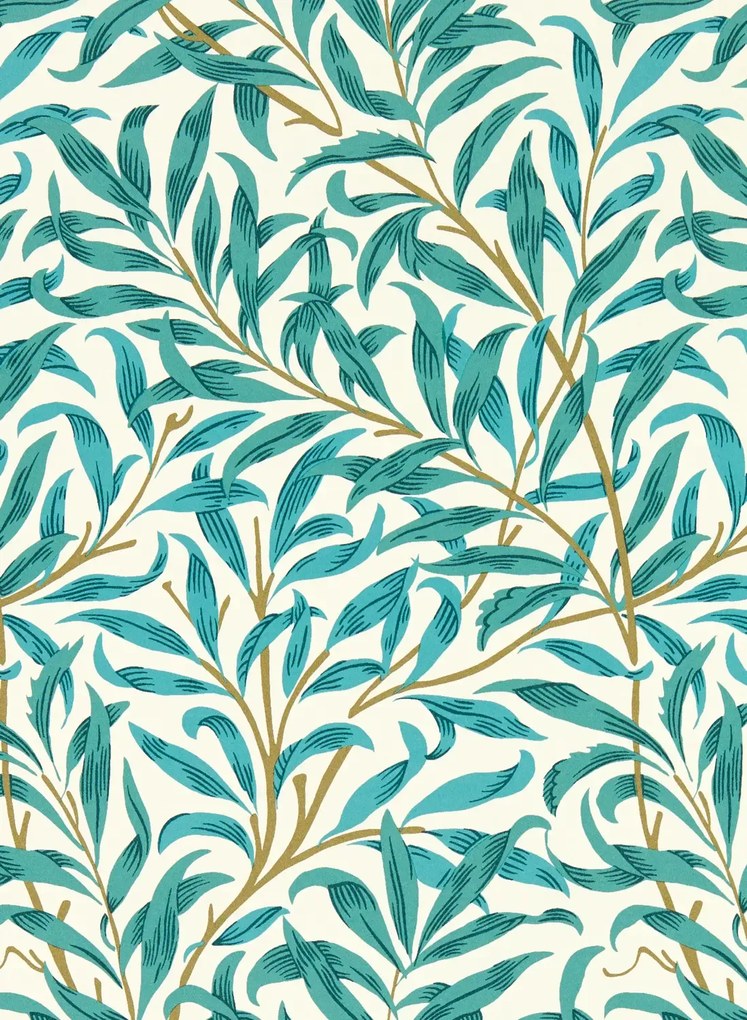 Clarke & Clarke Tapete Willow Boughs - Teal