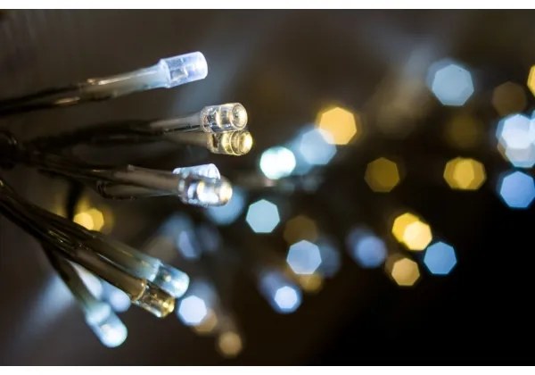 Immax NEO 07756L - Catena luminosa LED RGBW da esterno, 400 LED, 10 funzioni, 43 m, IP44, Wi-Fi (Tuya)