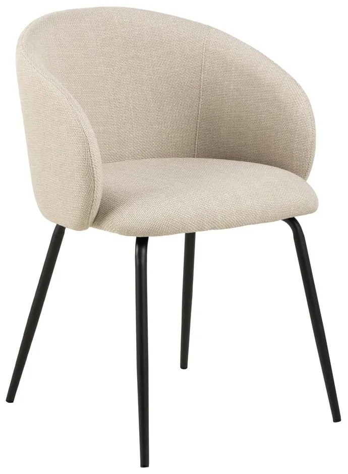 Set di sedie da pranzo color crema in imbottito 2 pz Eleanor – Actona