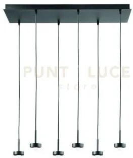 Base rettangolare per sospensione ekos 6 luci rettangolare a led 30...