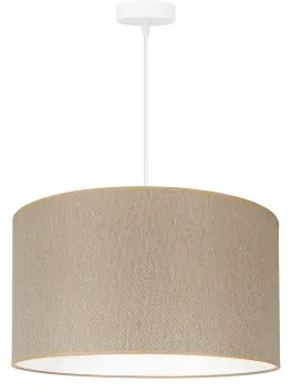 Duolla - Lampadario a sospensione con filo ROLLER ECO RECYCLING 1xE27/15W/230V diametro 45 cm color crema