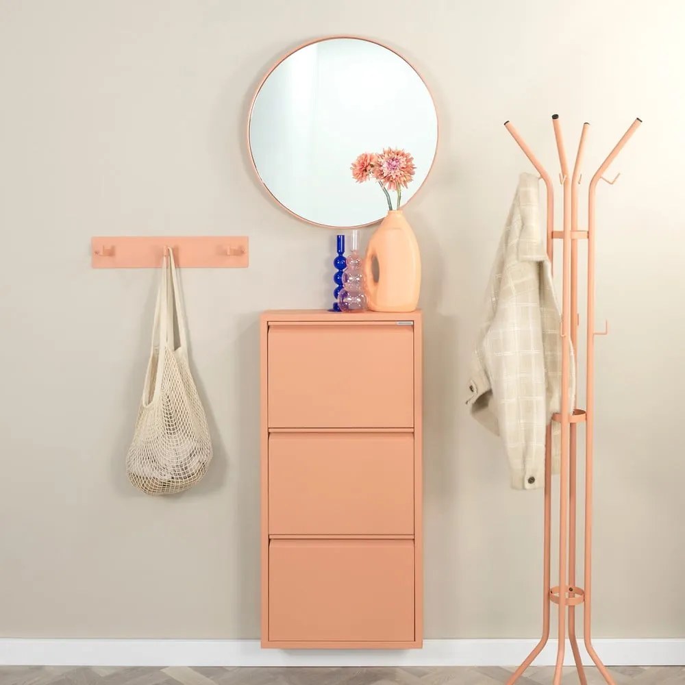 Attaccapanni da parete color salmone in metallo 50 cm Leatherman – Spinder Design