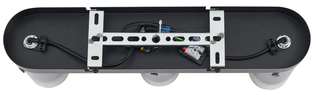 Faretto da soffitto moderno color canna di fucile a 3 luci ruotabile e regolabile - Drain