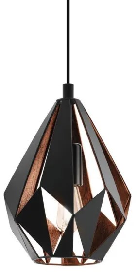 Eglo 49997 - Lampadario a sospensione con filo CARLTON 1xE27/60W/230V