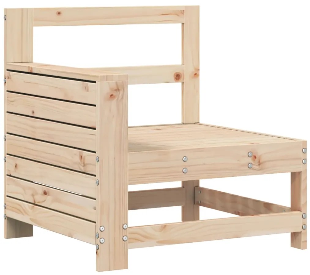 Set divani da giardino 7 pz in legno massello di pino