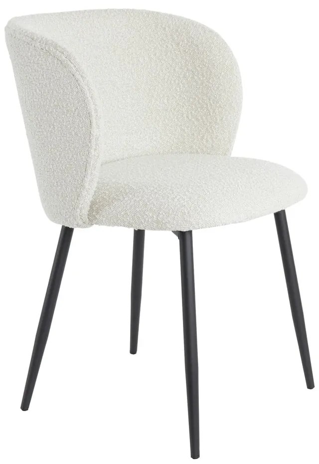 Sedia da pranzo bianca in imbottito Elyna – Light &amp; Living