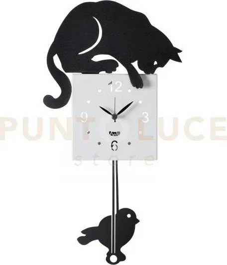 Orologio a pendolo moderno hunter cat nero