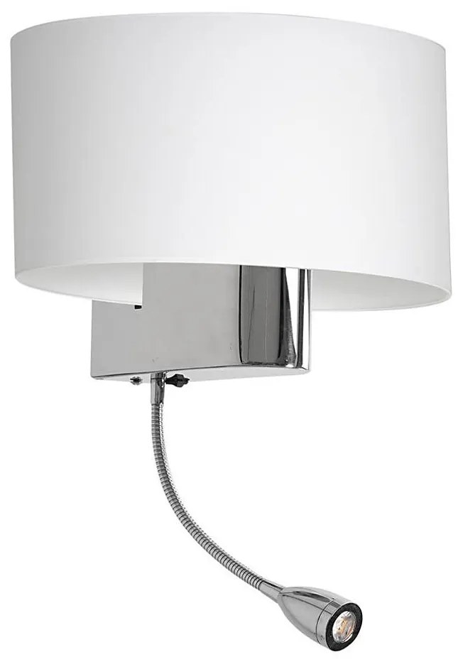 Lampada LED da muro CASINO 1xE27/60W/230V + LED/1W/230V bianca