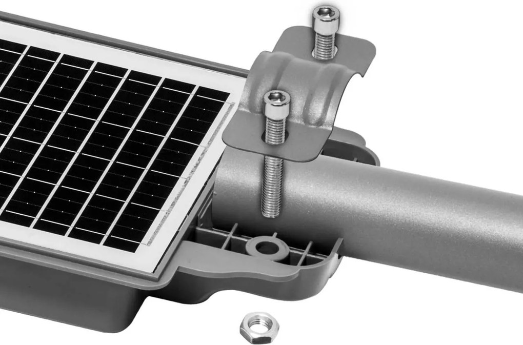 Armatura LED Solare 2000 lm Autonomia 12 ore con Telecomando e Braccio Colore Bianco Naturale 4.000K