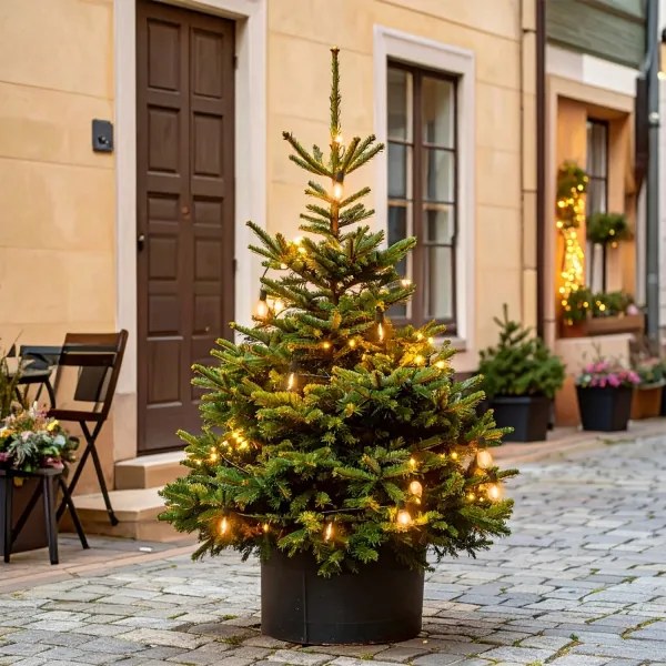 Brilagi - Ghirlanda natalizia LED da esterno 10xLED/3xAA 3,2 m IP44 bianco caldo