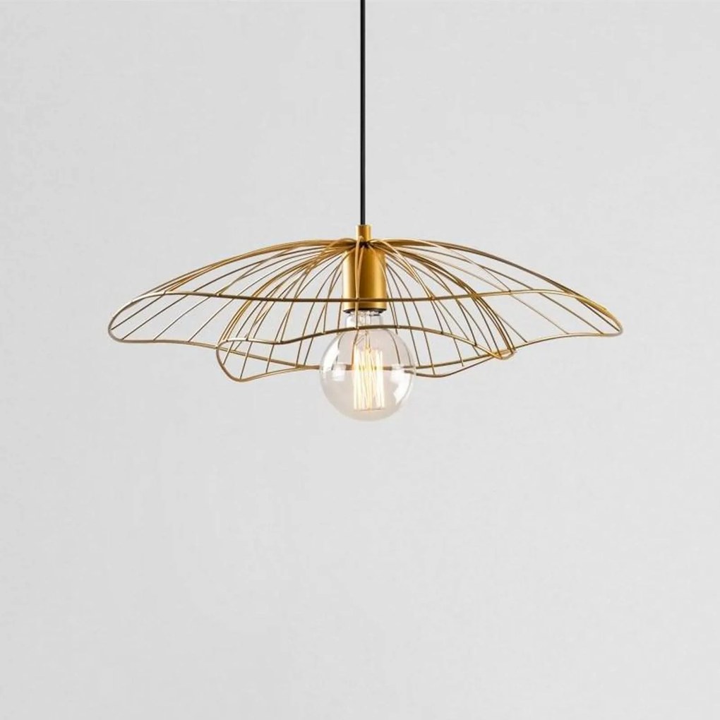 Opviq Lampada a sospensione Tel 6502, color oro, metallo, Ø 50 cm