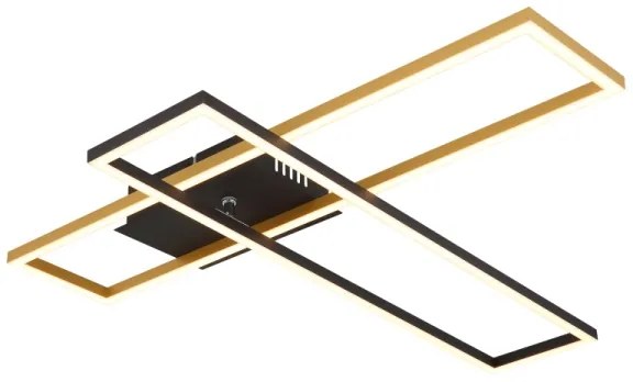 Globo 67208-30G -Plafoniera LED DAKARI 30W/230V 3000K 60x80 cm nero/oro