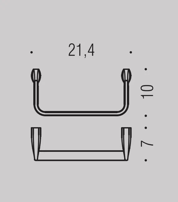 Colombo design Trenta B30310CR Porta Salvietta Ad Anello Cromo