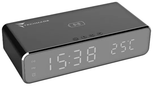 SVEGLIA DIGITALE TM-W258-BK CON FUNZIONE DI RICARICA WIRELESS - NERO