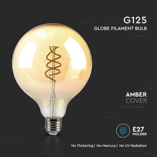 Lampadina LED FILAMENT G125 E27/6W/230V 1800K