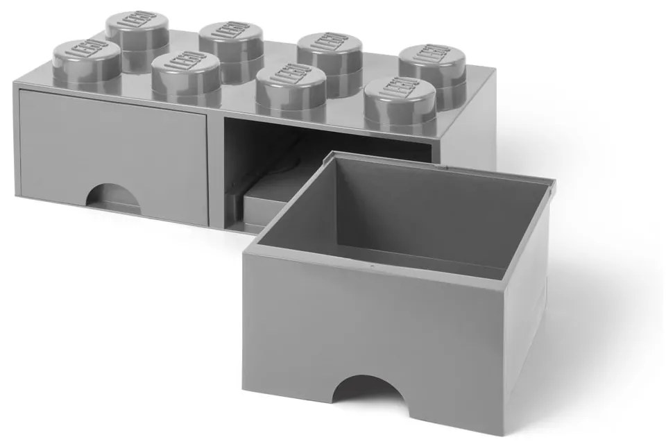 Contenitore grigio con due cassetti - LEGO®