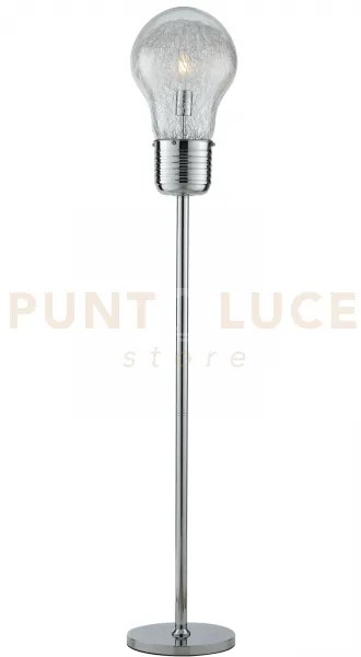 Piantana lampadina cromo 1 luce attacco e27 30x165cm