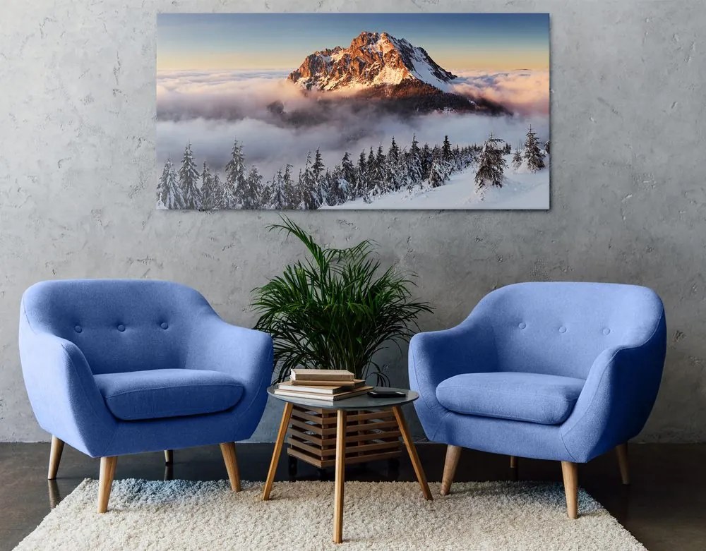 Quadro su tela – Rozsutec sotto una coltre di neve