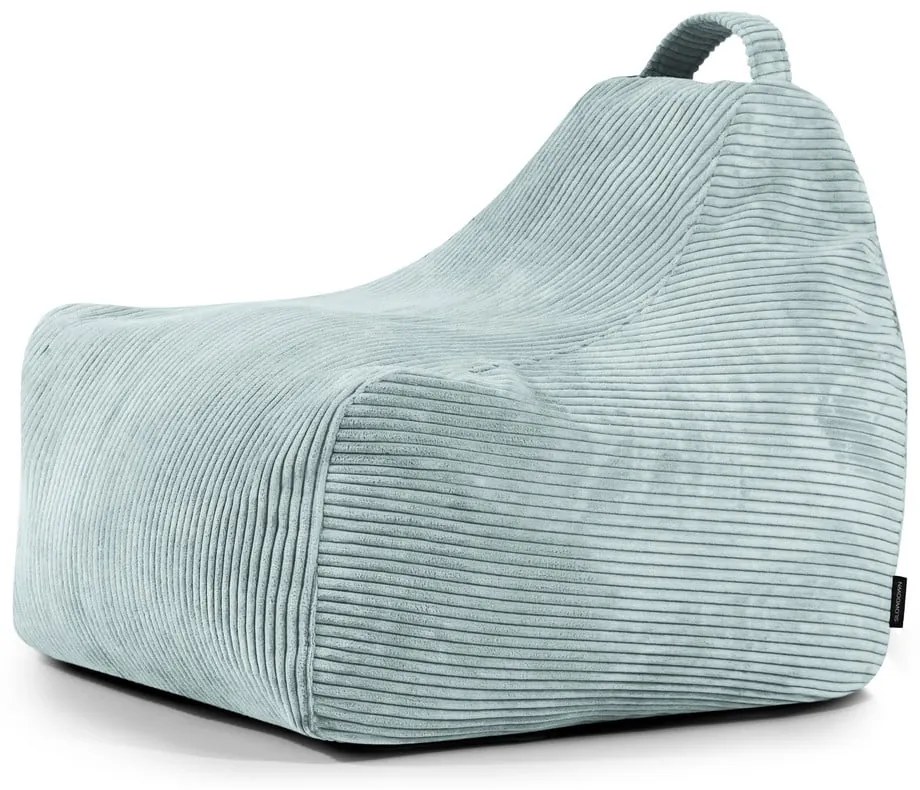 Pouf a sacco per bambini color menta con rivestimento in velluto a coste Game Amuse – SLOWDOWN