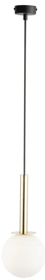 Lampadario a sospensione con filo DAISY 1xG9/12W/230V diametro 14 cm oro/nero/bianco