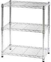 Archimede scaffale metallico libreria light cromata 3 ripiani cm 36 x 61 x h. 75cucina bagno garage cabina armadio