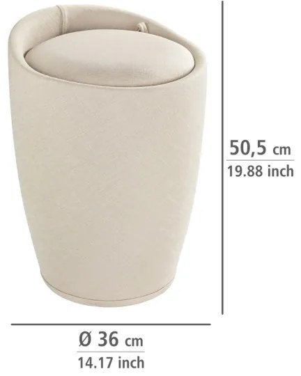 WENKO 22834100 - Sgabello CANDY 36x50,5 cm beige/nero