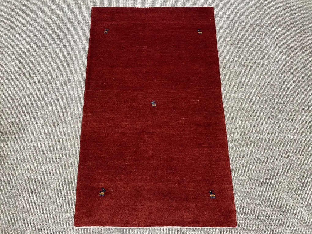 Gabbeh Tappeto 130x80 Rosso (Iran) Annodato A Mano