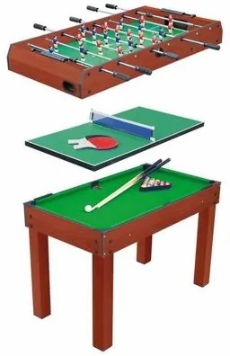 Tavolo multi-gioco 120 x 80 x 61 cm 3 in 1