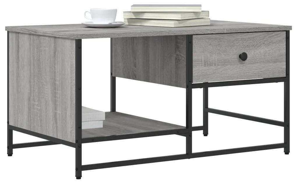 Tavolino salotto grigio sonoma 85,5x51x45 cm legno multistrato