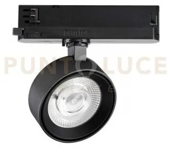 Pov 3-phase led cob cree round proiettore 22 w 36° 2000 lm 3000 k nero