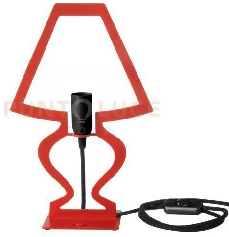 Abat jour silhouette rosso in ferro 22x33cmh