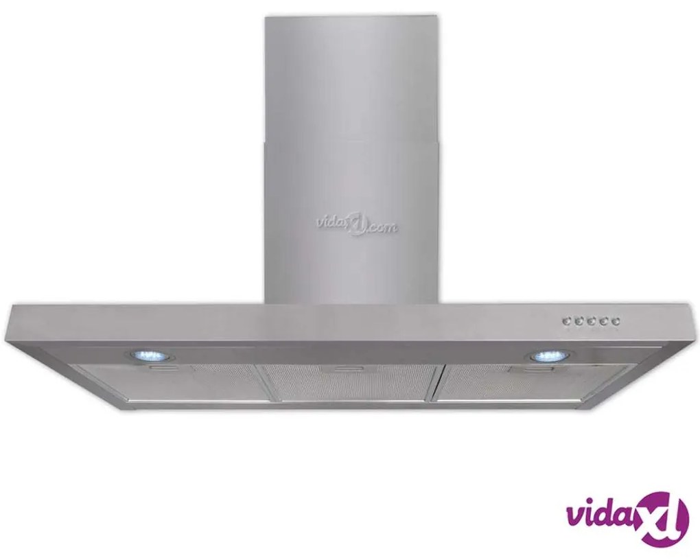 vidaXL Cappa Piatta Inossidabile 900 mm