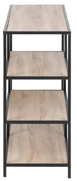 Libreria in rovere nero/naturale 114x78 cm Seaford - Actona