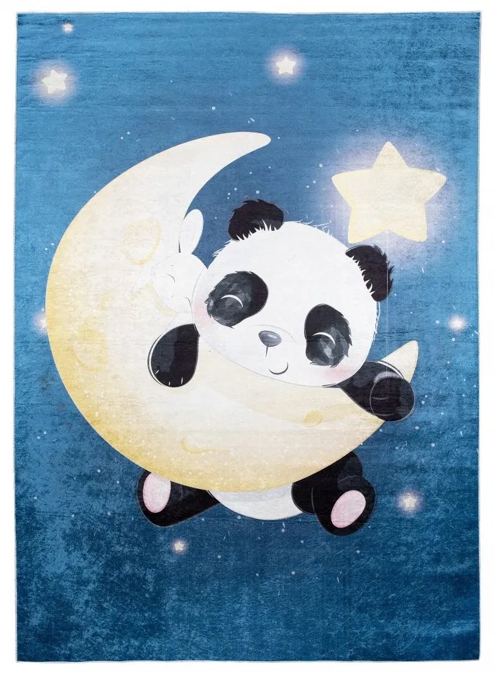 Tappeto per bambini con motivo panda sulla luna Larghezza: 140 cm | Lunghezza: 200 cm