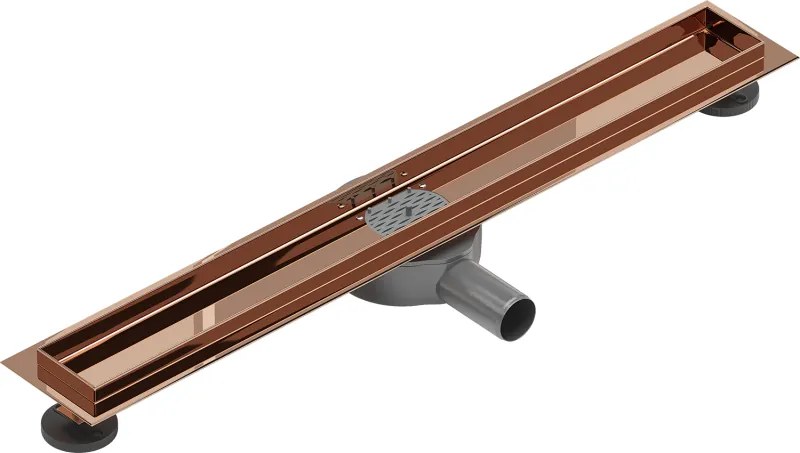 Mexen Flat 360° corpo per scarico lineare girevole 50 cm, oro rosa - 1640050